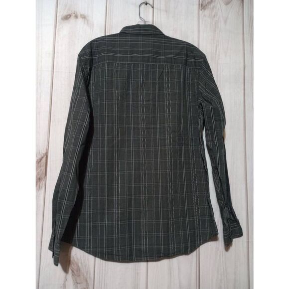 Calvin Klein Shirt Men's‎ Large Slim Fit Gray Button Front Long Sleeve - Picture 2 of 7